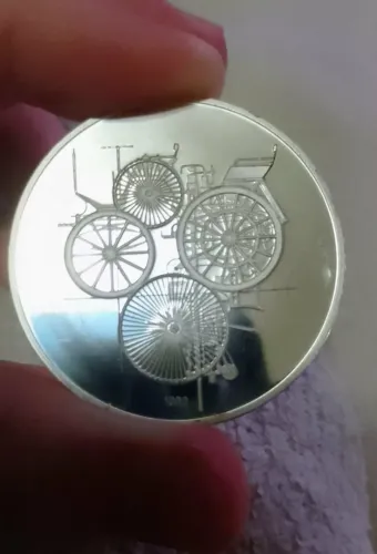 Medalha Comemorativa (Token/Souvenir)Prata 1000 Daimler Mercedes Benz 100 Anos 1986