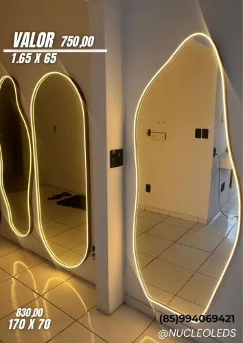 Espelhos com leds orgânico