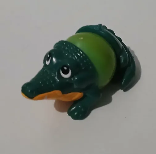 BONECO MINIATURA ANTIGA KINDER OVO JACARE CROCODILO BEBE COLEÇÃO