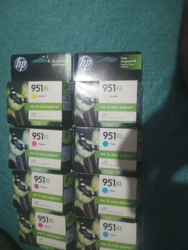 Kit de cartuchos HP 951xl -2 amarelos ,3 magentas e 3 azuis 