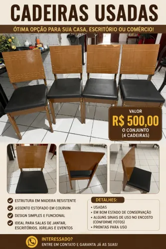 CADEIRAS PRA ESCRITÓRIOS OU COMÉRCIO
