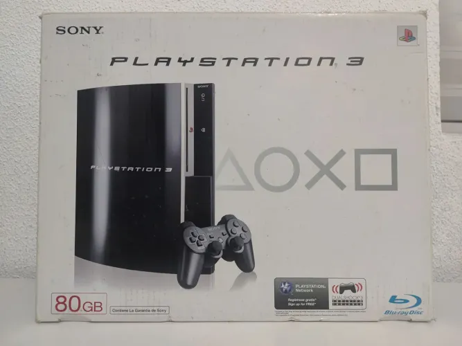 Caixa Original PlayStation 3 Fat 80GB + Berço Interno