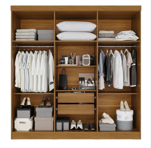 Guarda roupa casal 6 portas 2 gavetas França Vinamomo