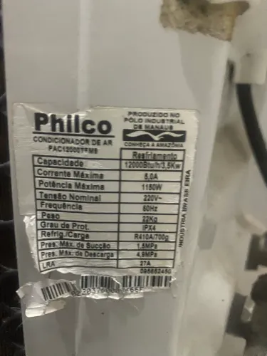 AR CONDICIONADO SPLIT PHILCO 12.000 POUCO USADO 5 MESES