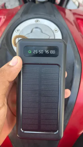 Carregador Portátil Solar 20.000mAh Turbo (Com Cabos e Lanterna)