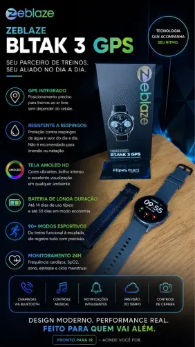 Zeblaze Btalk 3 Gps Amoled(Com Garantia)