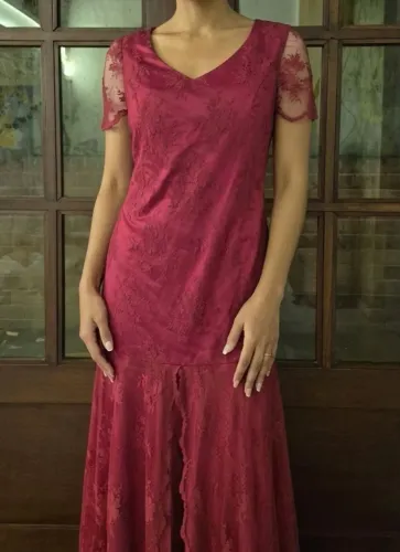 Vestido longo vermelho