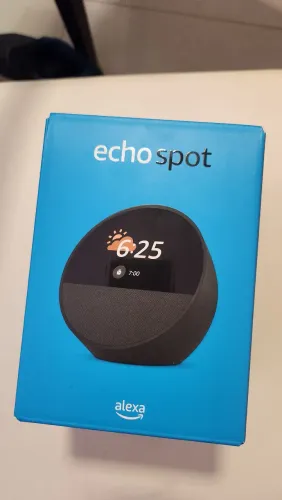 Amazon Echo Spot 2024 com Alexa e Display - Cor Preta