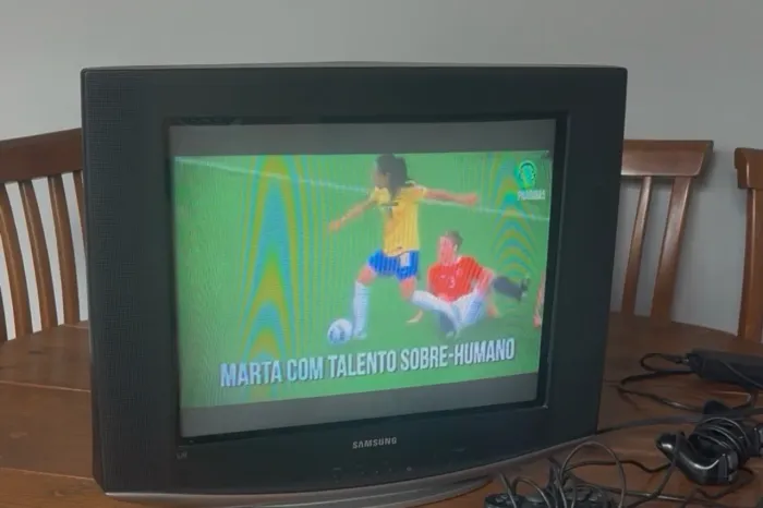 Tv de tubo sinal analógico sem som da Samsung 21 polegadas