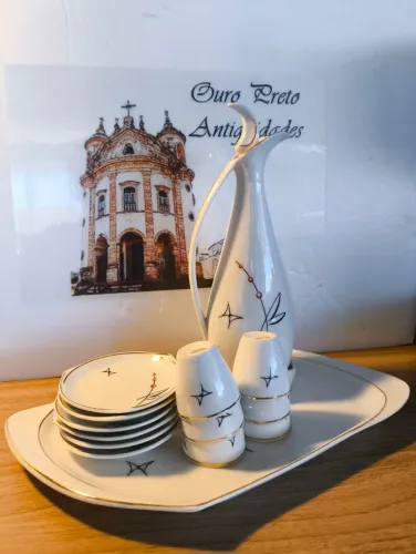 licoreira de porcelana branca schmidt antiga