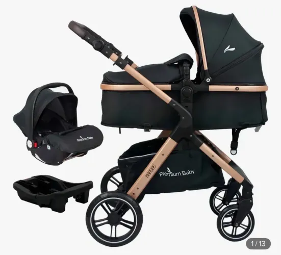Carrinho Kansas Premium Baby 3 em 1 ótimo estado