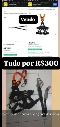 Cinturão de altura e talabarte