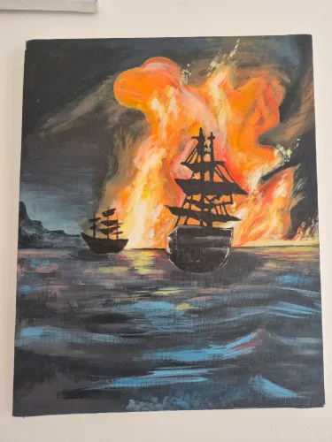 Quadro de pintura feito a mão