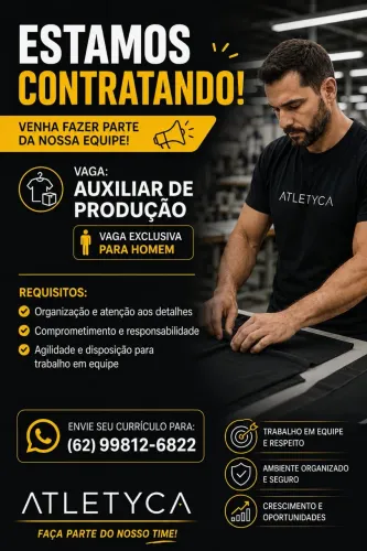 Estamos contratando  * Ficamos no setor Três marias próximo ao garavelo 