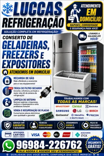 Consertos de Geladeira , frezer em domicílio