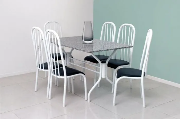 Oferta Conjunto Mesa Prisma linda com 06 cadeiras = Frete + Montagem grátis!!!