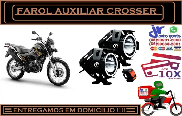 Par Farol Auxiliar Milha Yamaha Crosser 150cc