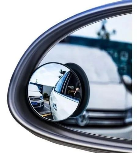 Espelho Retrovisor Auxiliar Convexo Ponto Cego Universal 50mm Cinza Acabamento Perfeito