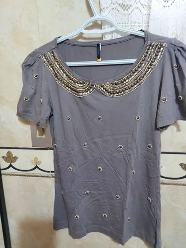 Blusinha P paetê, perolas e pedras 