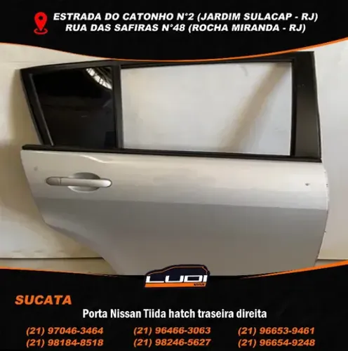 Porta Nissan Tiida hatch traseira direita