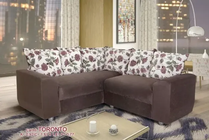 Sofá de Canto Toronto Marrom Até 12x - Frete Grátis