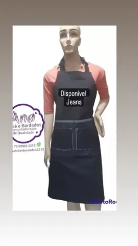 Avental jeans promoção 