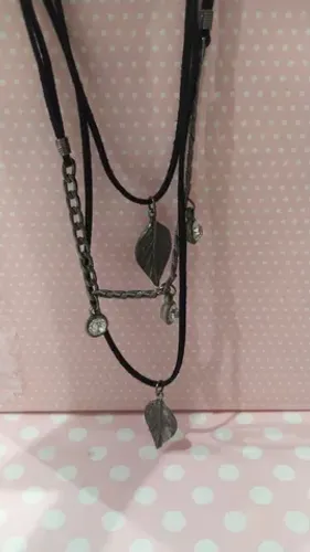 colar 3 em 1 preto