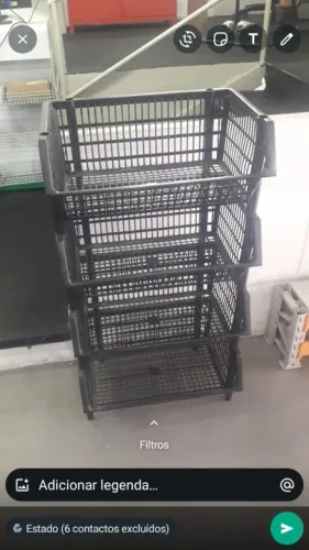 Cesto Plastico Empilhavel  pronta entrega *