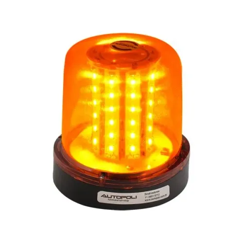 Giroflex Configuravel 12v 24v Com 54 Led Ambar Com Fixacao Parafuso
