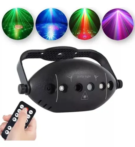 Projetor Laser Led Holográfico 5 Saídas Rgb Festa