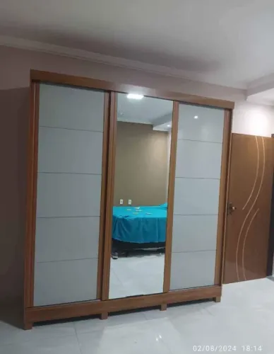 guarda roupa casal 100% MDF com espelho