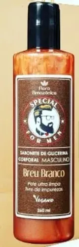 Sabonete Corporal Masculino Breu Branco 260ml Vegano Prom