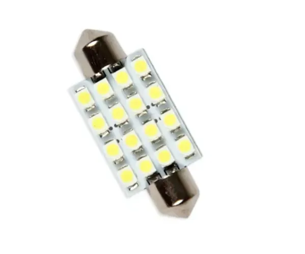 Lâmpada Torpedo 41mm - 16 LEDs de Alta Potência! ?