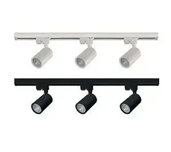 Trilho 1m Branco ou Preto + 3 Spot lustre 