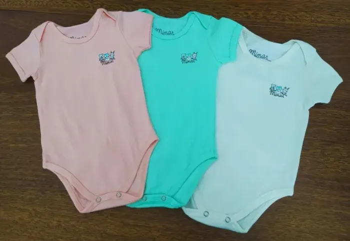 Kit De 3 Bodys Infantis Básicos