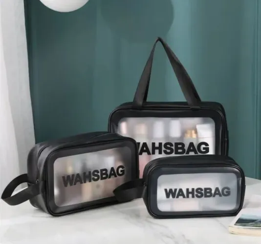 Kit de Necessaires Transparentes - Wahsbag
