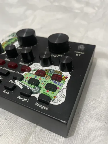 Placa de áudio para microfone e instrumentos musicais v3 live 