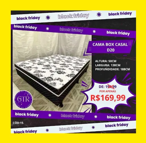 Cama Box Casal D20 na Black Friday