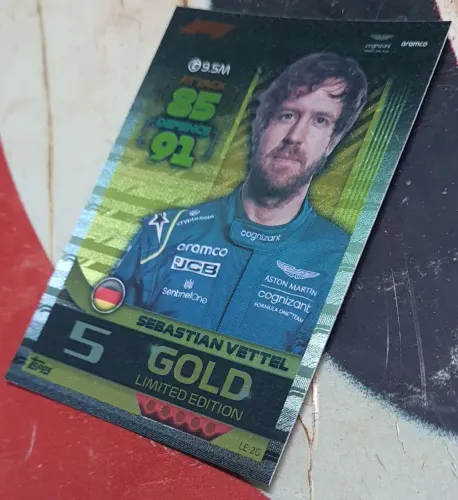 Card F1 Colecionável Gold Limited Edition 