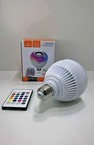 Lâmpada LED RGB com Bluetooth e Controle Remoto