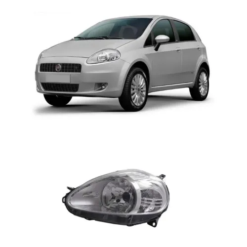 FAROL PRINCIPAL FIAT PUNTO 2013/2017 MANUAL CROMADO ESQUERDO