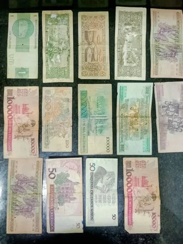 Cédulas de dinheiro brasileiras antigas raras
