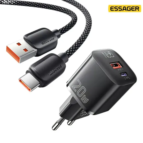 Kit Cabo e Carregador Essager