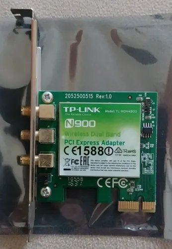 Placa de rede Wi-Fi PCI Express dual band TP-Link TL-WDN4800 N900
