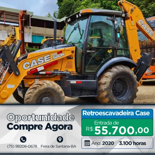 Retroescavadeira CASE 580N ano 2020 - Oportunidade 