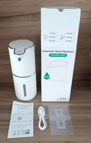 Dispensador De Sabão Com Sensor Automático 380ml Espuma Cor Branco