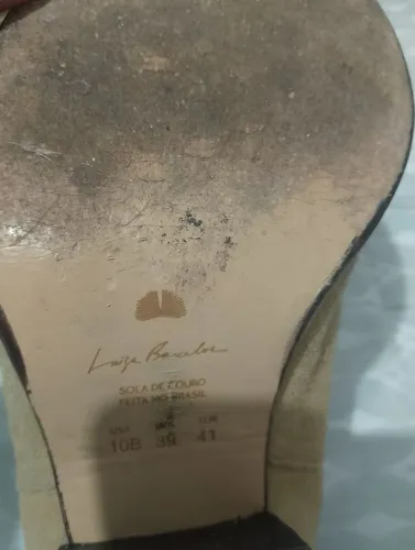 Bota couro nobuck Luiza Barcelos Bege - Tamanho 39