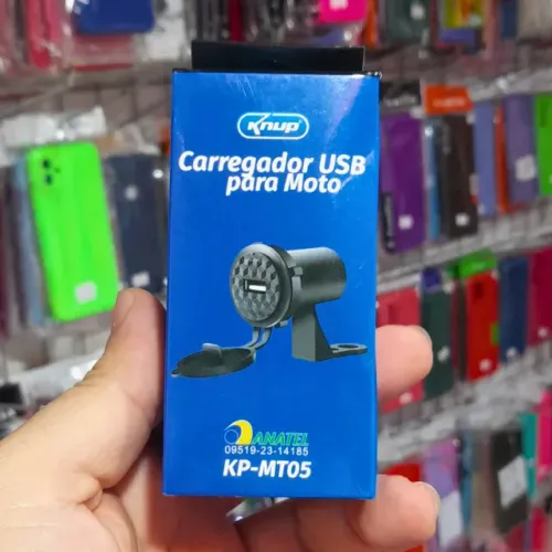 Carregador USB de celular para motos