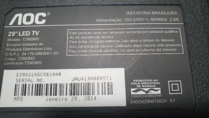 TV AOC - com defeito