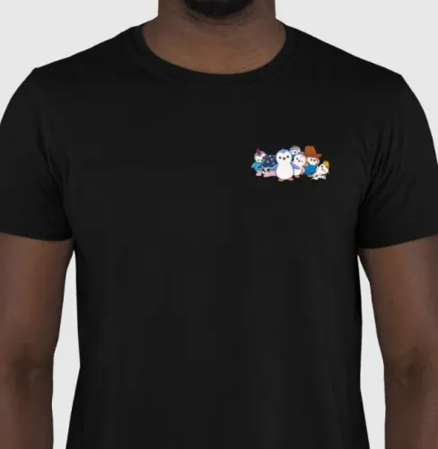 Camiseta Estampa Pudgy Penguins PENGU Pinguins Gordinhos - Camisetas Criptomoedas Cripto